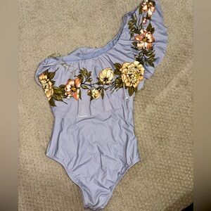 O’Neill Purple One Shoulder One Piece Swimsuit Size S